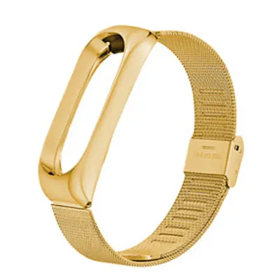 Buckle Gold Металлический ремешок, умный браслет на запястье, браслет для Xiaomi mi, 3, 4, ремешок, браслет, магнит, нержавеющая сталь, mi Band 4, 3, ремешок на запястье, Z2 - Цвет: Buckle Gold
