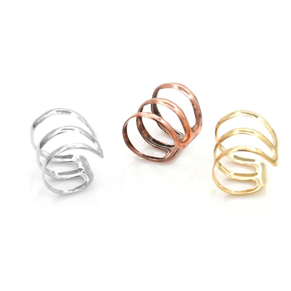 1pc U-shaped Clip Earrings Cuff Wrap Invisible No piercing-Clip Punk Rock Silver color Bronze Women Men Party Jewelry#2 | Украшения и