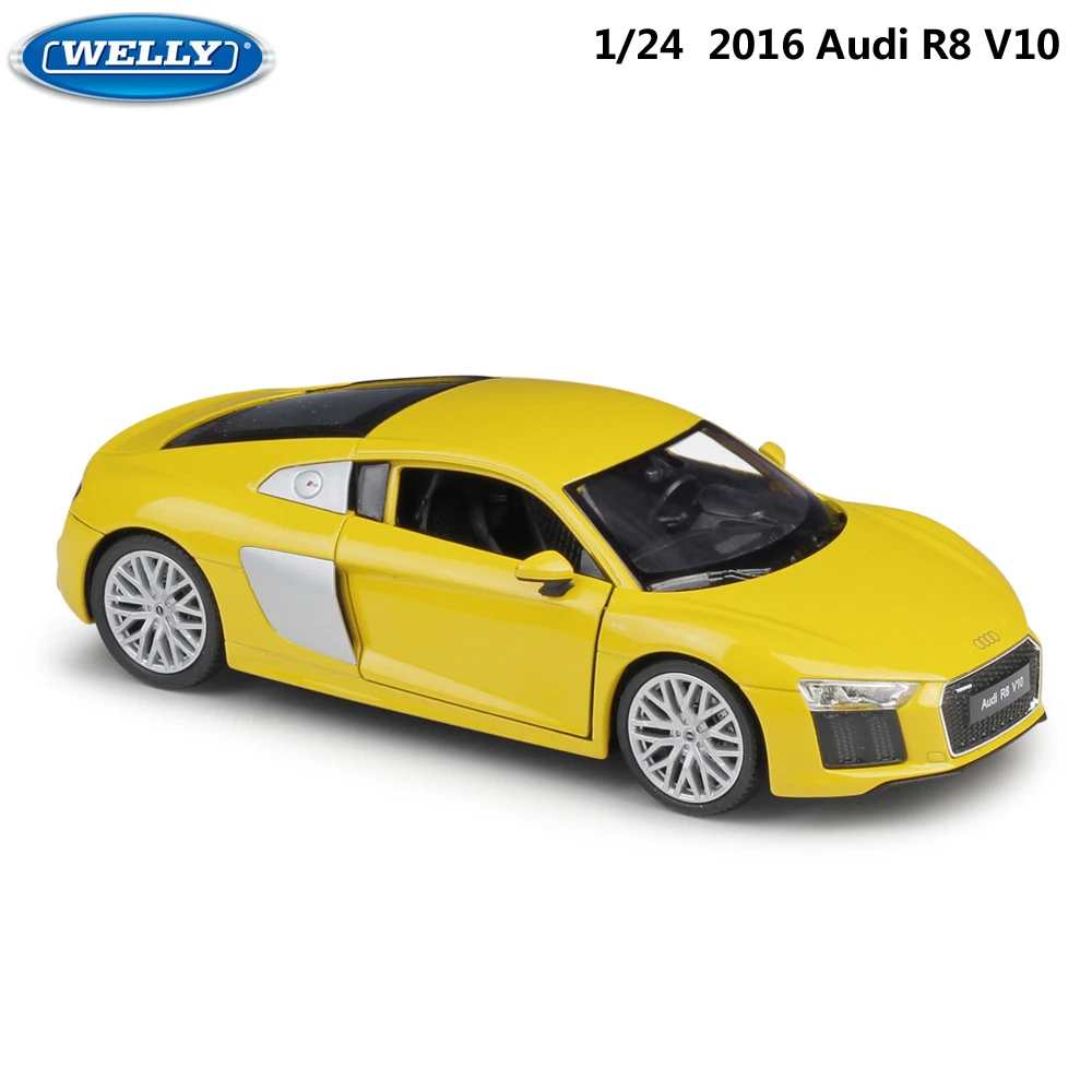 WELLY Модель автомобиля 1:24 Масштаб литья под давлением игрушки 2016 Audi R8 V10 высокий