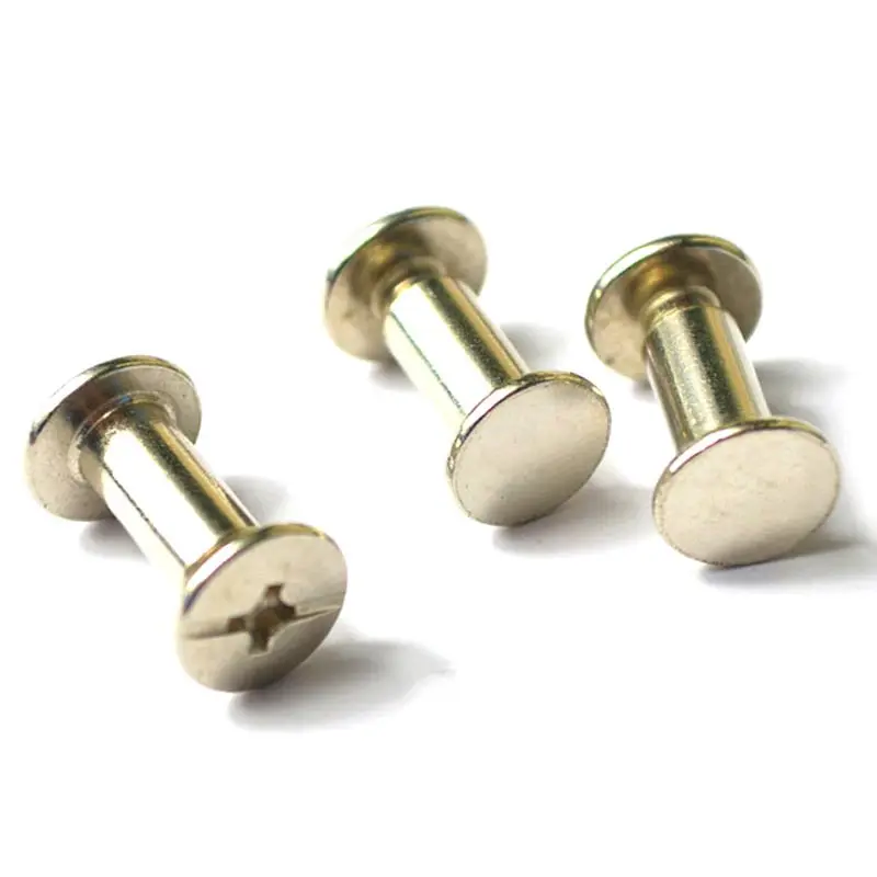 10 шт. никелевые винты Chicago с заклепками для ногтей фотоальбом из кожи