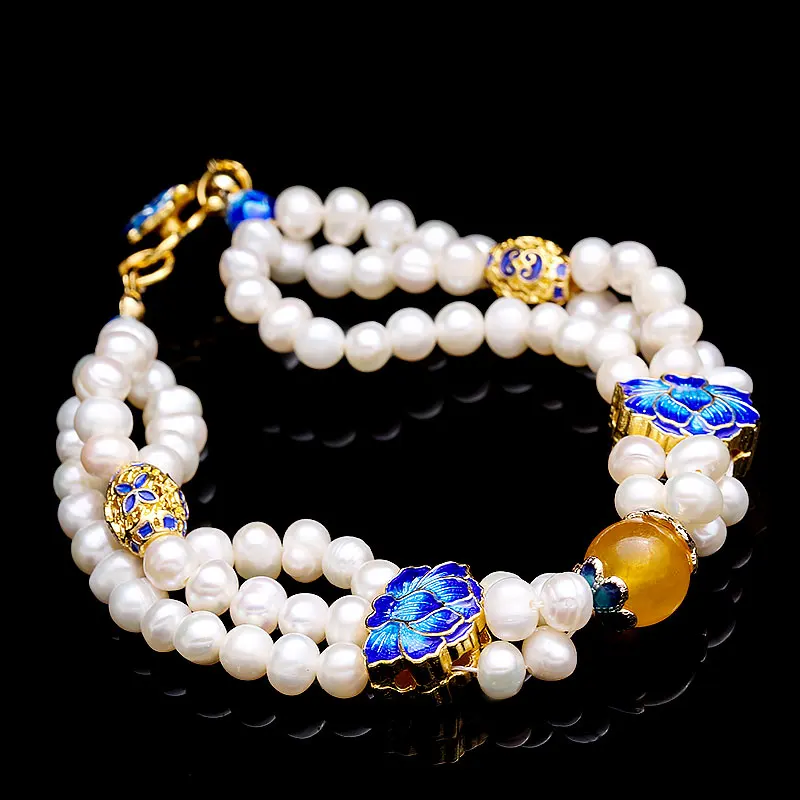

LINGLADY pearls bracelet, ins-style fashion bracelet, niche stylish generous bracelet