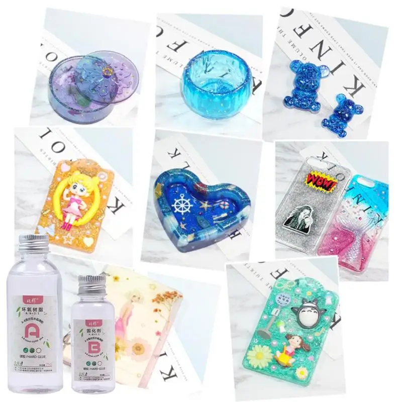 Искусство высококлейкий AB кристаллический клей смешанный отвердитель смола