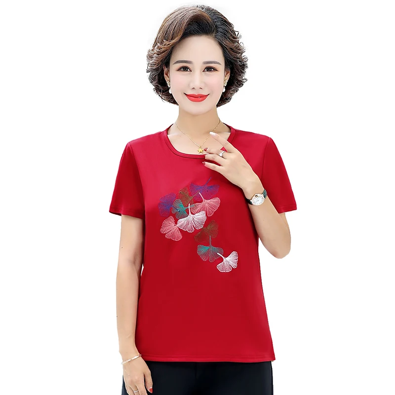 Футболка с вышивкой короткий рукав топы для женщин повседневный Свободный