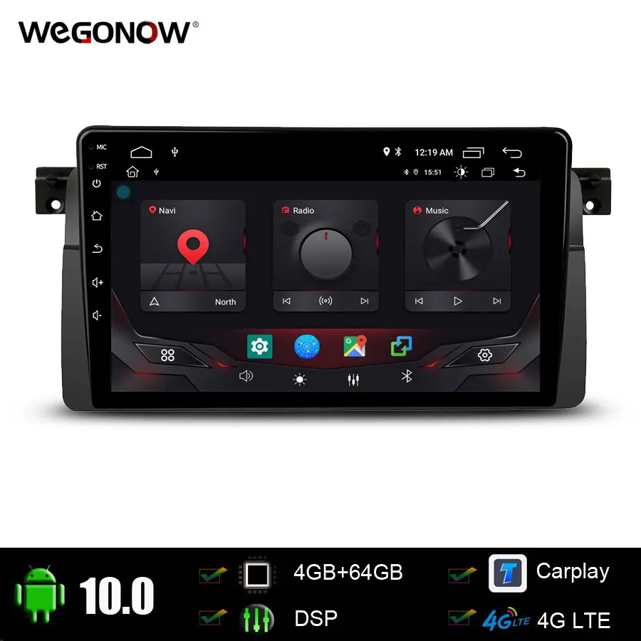 DSP 9 ''Android 10 0 8 Core 4 Гб Оперативная память 64 Встроенная для BMW 3 E46 M3 Rover 75 мг