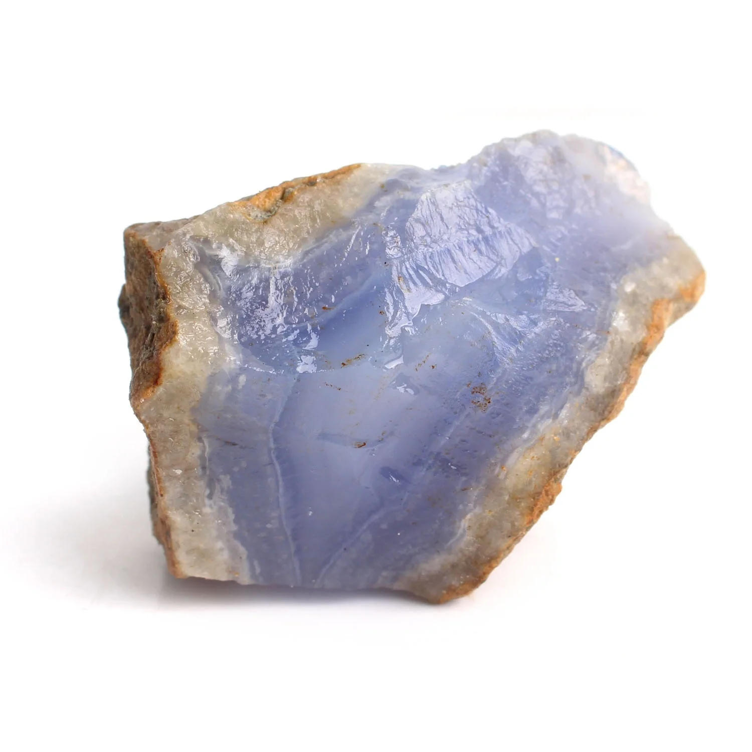 1 шт. Натуральный Необработанный синий халцедон неправильной формы