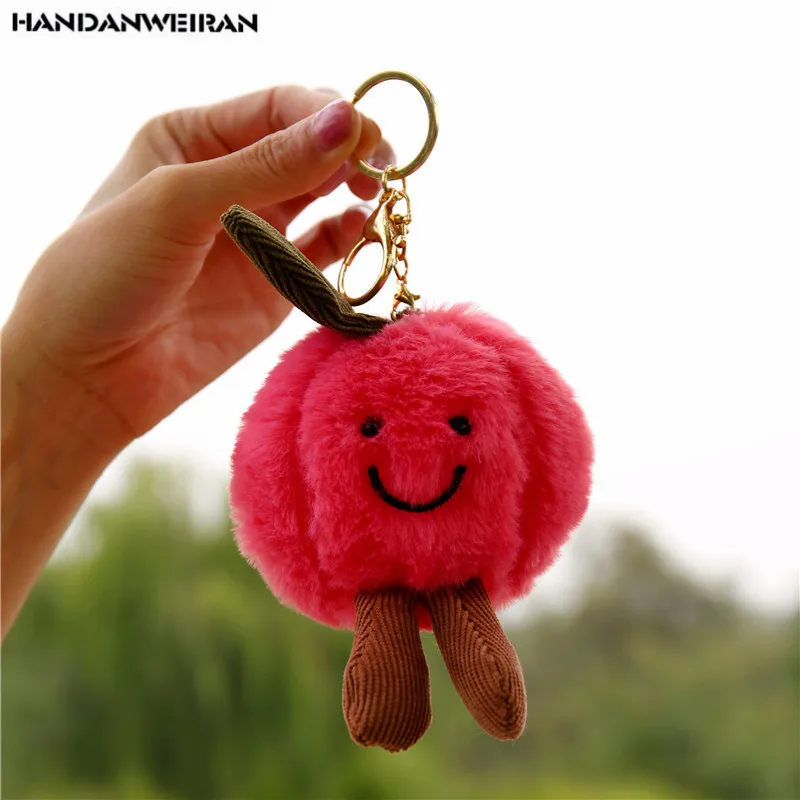 

Keychain New 1PCS Lovely 15CM Net Red Cherry Plush Toy Plush PP Cotton Good Quality Special Price Hot Sale HANDANWEIRAN