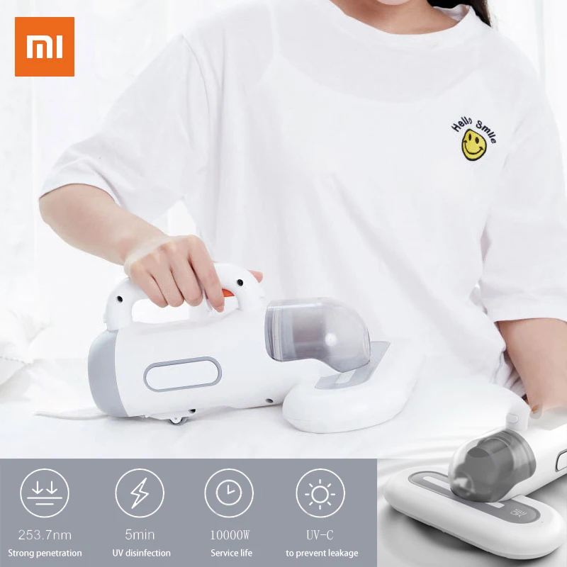 Оригинальный Ультрафиолетовый пылесос Xiaomi ручной большой всасывающий двойной
