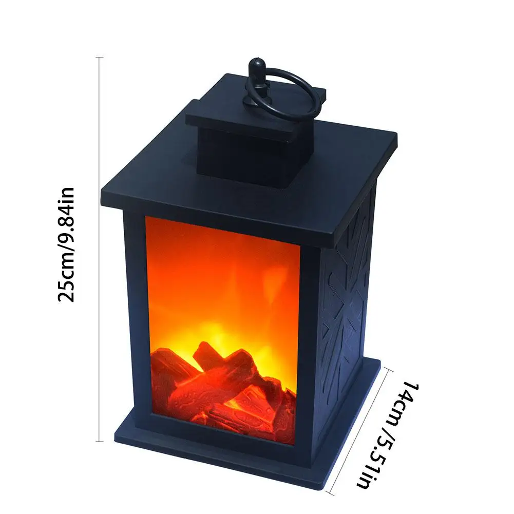 Светодиодный Ретро Стиль имитация камина Горящее влияние Фонари светильник для