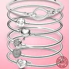 Женский браслет из серебра 925 пробы, браслет-цепочка с узлом бесконечности для женщин, Модная бижутерия, Pulseira