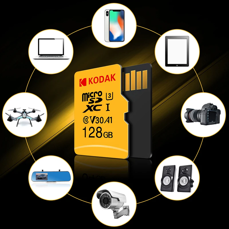 Карта micro sd Kodak 16 ГБ 32 64 128 SDXC/SDHC класс 10 карта флэш-памяти Гб sdcard для