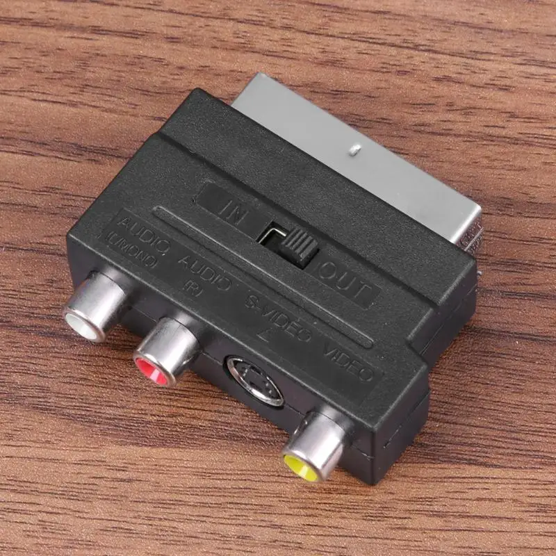 RCA 21pin S видео/AV/TV/аудио адаптер преобразователь для разъема SCART Euro|Коннекторы и