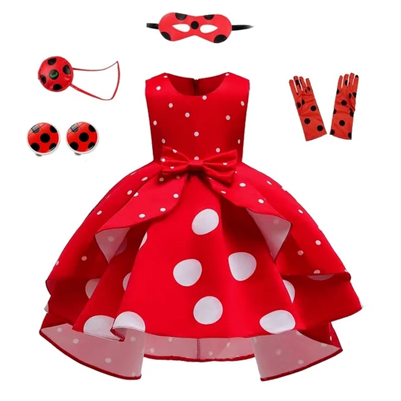 Платье для косплея девочки RedBug из маринетта Пурим детское платье на день