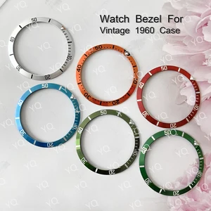 Watch Bezel Insert for Vintage 1960 Case lunette de montre Uhr Lünette reloj bisel Green Luminous Spot Mod Parts Accessories
