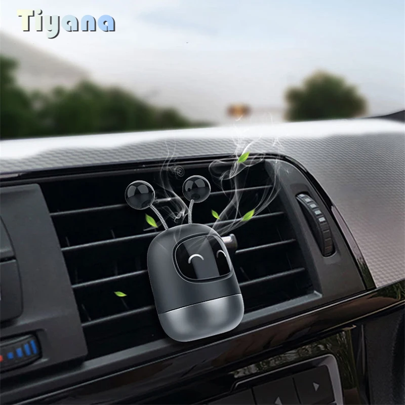 

Mini Cartoon Alloy Electroplating Robot For Car Air Outlet Aroma Diffuser Instrument Panel Creative Decoration Car Perfume 6