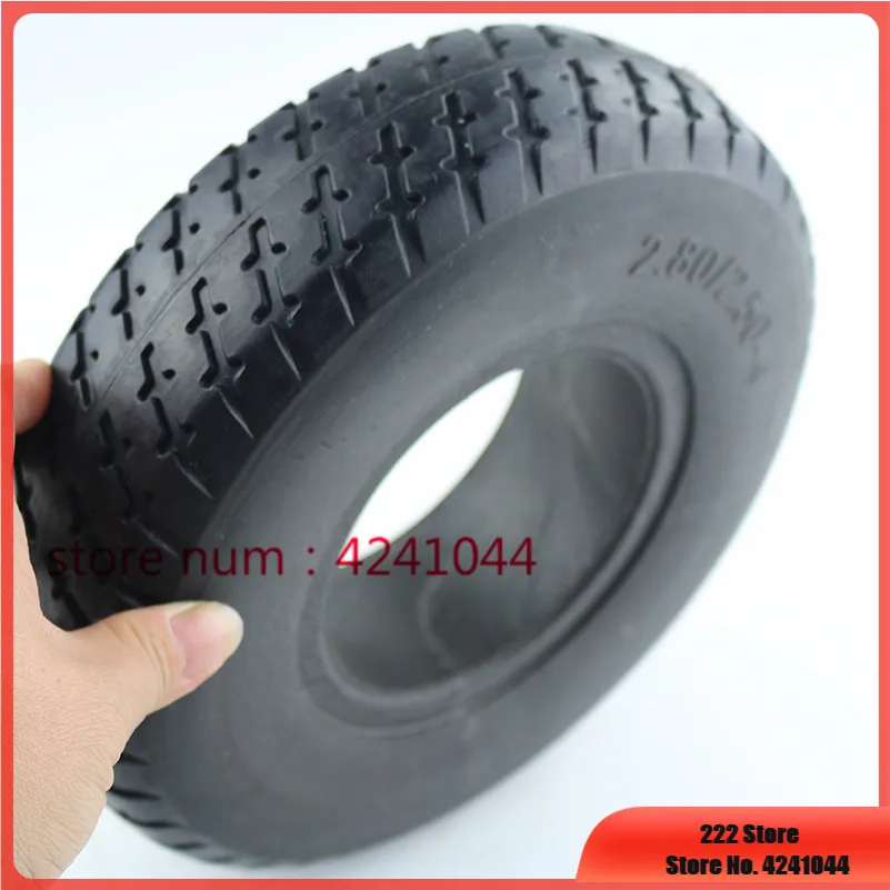 2.80/2.50-4 Without Inner Tube Tyre Solid tire  9 Inch Solid Tyre  for Electric Scooter Trolley Trailer and Wheelchair
