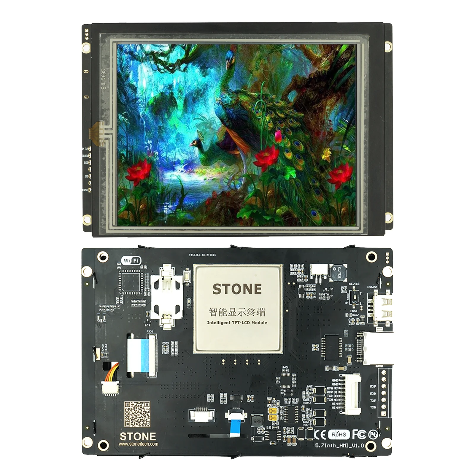 STONE Serial HMI Graphic LCD Display Module with Program Touch Screen for Equipment Control Panel+Software