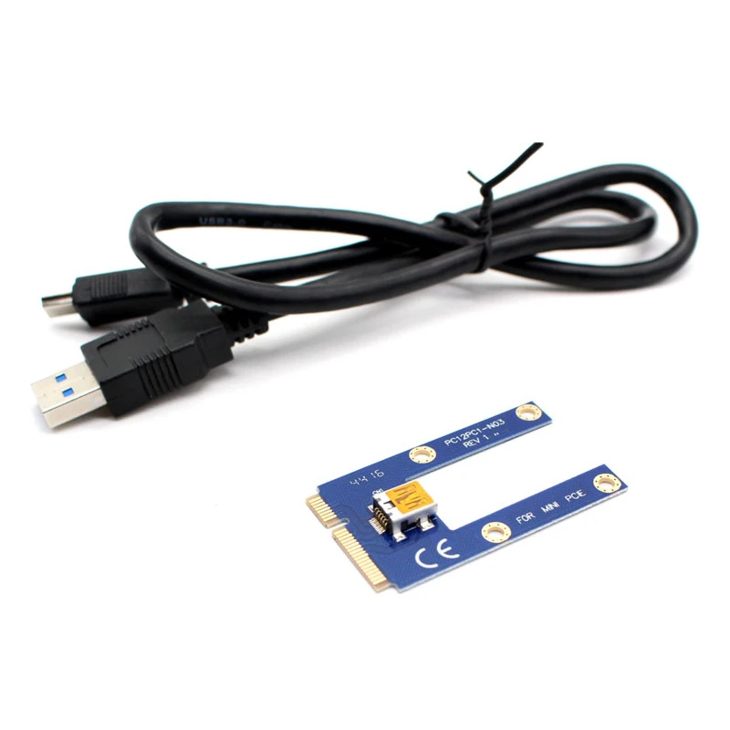 60 см USB 3 0 Mini PCI E к PCIe Express 1x 16x удлинитель Riser Card Удлинительный Кабель адаптер для