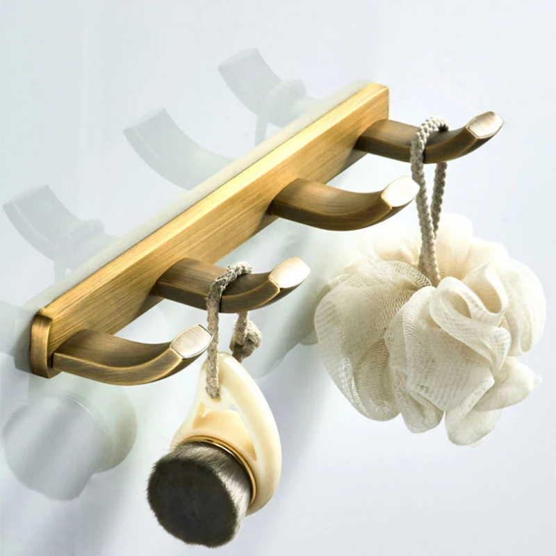 bronze bathroom accessories set antique double towel shelf rail toilet brush holder wc paper holders robe hook ceramic cup rack free global shipping