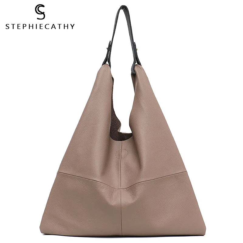 Женская сумка Хобо из натуральной кожи с ручками и плечевым ремнём | Багаж сумки