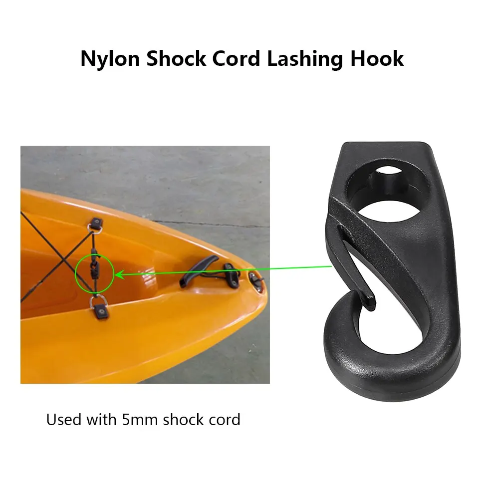 

Universal 6Pcs/Lot Kayak Canoe Shock Cord Rope Clip Hook for Kayak Canoe Shock Cord Bungee Rope Line Rowing Boat Hooks Clips