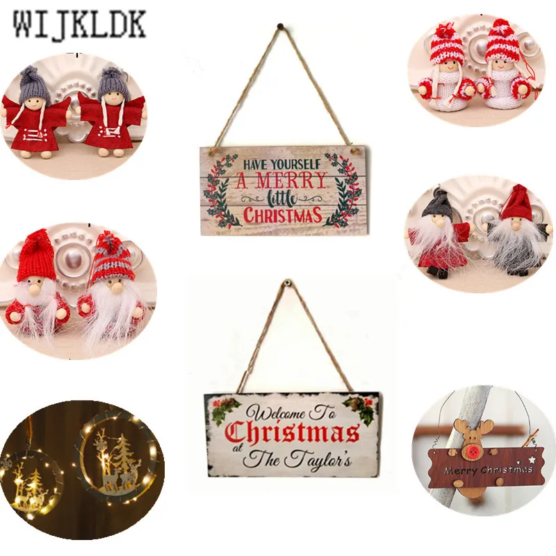 1 шт. 20 см рождественские украшения деревянная подвеска Рождественское украшение
