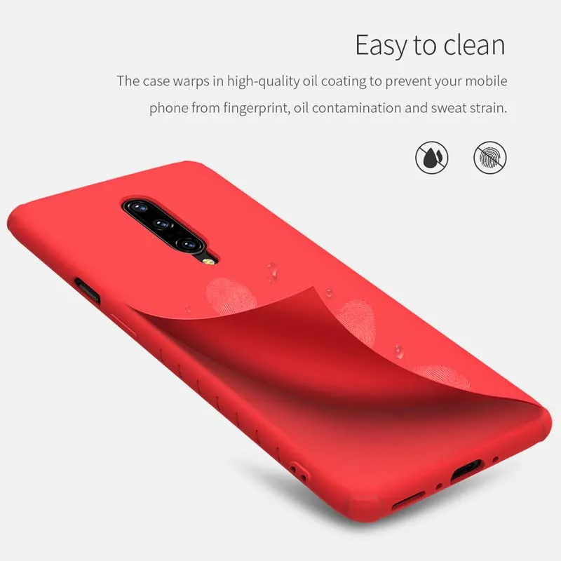 Nillkin резиновый обернутый защитный силиконовый чехол ТПУ для OnePlus 7 Pro Phone Shell нескользящий хороший сенсорный