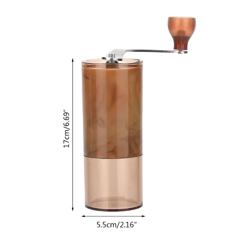 Ручная кофемолка портативная ручная с ручкой из нержавеющей стали для офиса дома