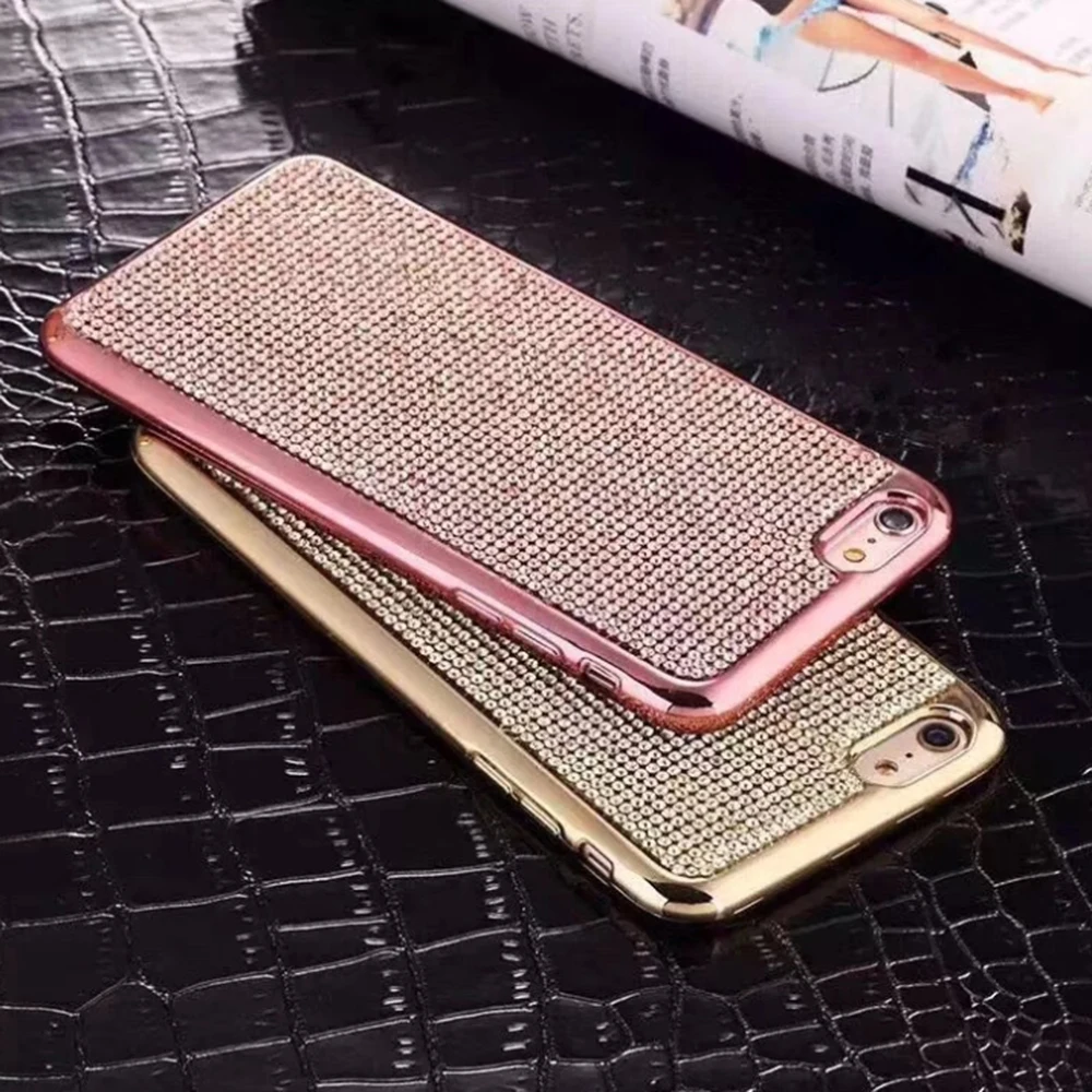 Элегантный ударопрочный чехол для телефона с бриллиантами iPhone X XS Max XR 6 6s 7 8 Plus