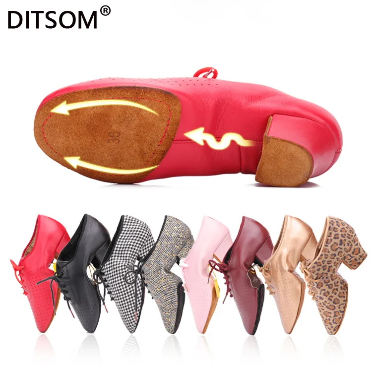 Туфли женские для бальных танцев кожа цвет в ассортименте 1 пара | Спорт и