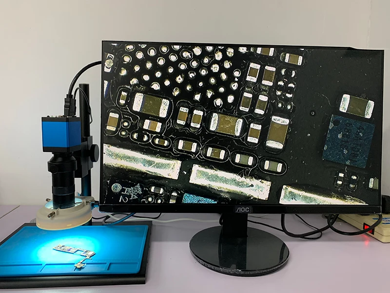 720P лабораторный цифровой промышленный видео микроскоп камера HDMI VGA 180X 300X C крепление камеры для телефона процессор печатная плата SMD Пайка Ремонт