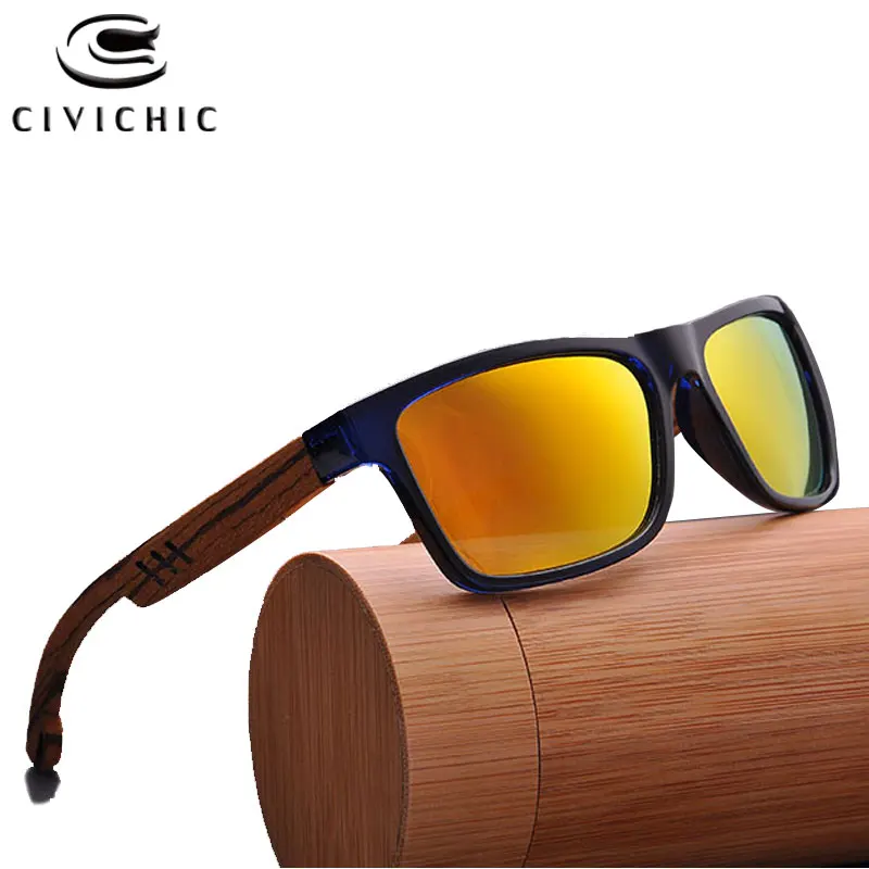 

Chic Men Glasses Retro Bamboo Polarized Sunglasses Wood Gafas De Sol Hombre Mirror Coated Driving Eyeglass Hipster Oculos XGX108