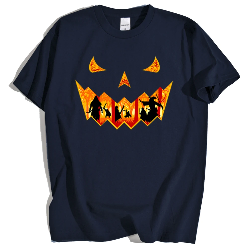 

Мужские футболки с принтом тыквы колец в стиле Харадзюку, свободная дышащая футболка, летняя спортивная одежда с круглым вырезом, модные му...