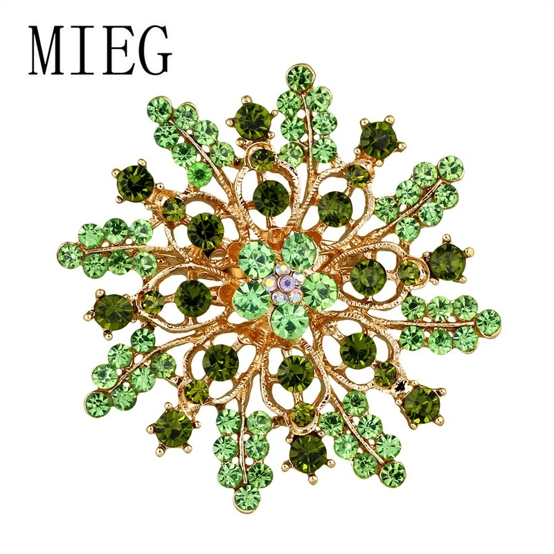 Бренд MIEG, стразы, броши в виде цветка для женщин, девушек, свадебные, вечерние, брошь в виде букета, аксессуары