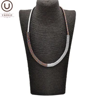 ukebay new designer luxury necklaces women choker necklace color mixing choker chains goth metal accessories party jewelry gifts