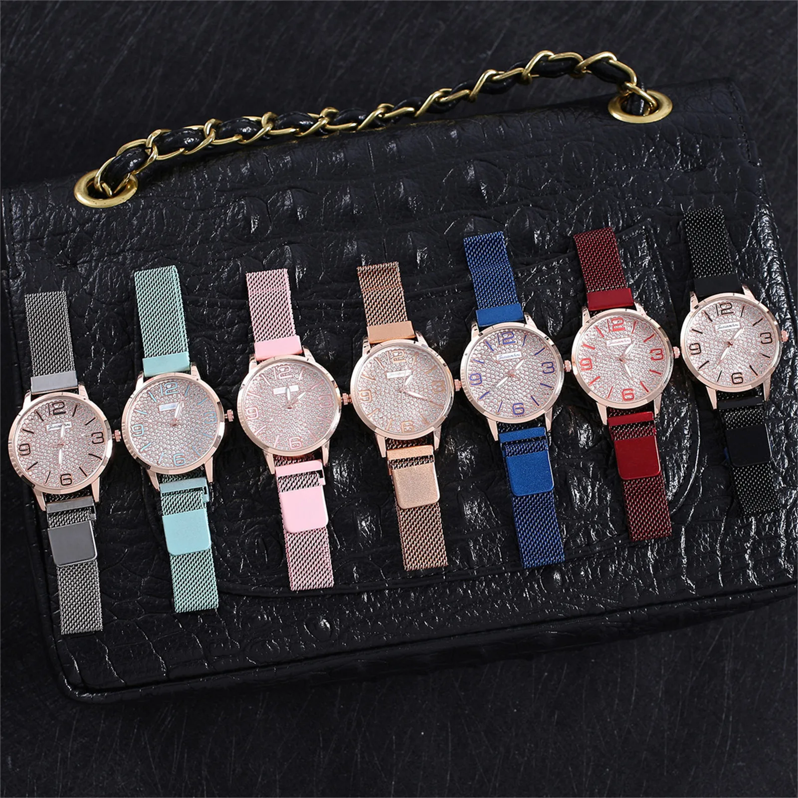 

Wristwatches Women Fashion Watch Clock Stainless Steel Casual Dress Wrist Crystal Jewelry Женские Часы 2021