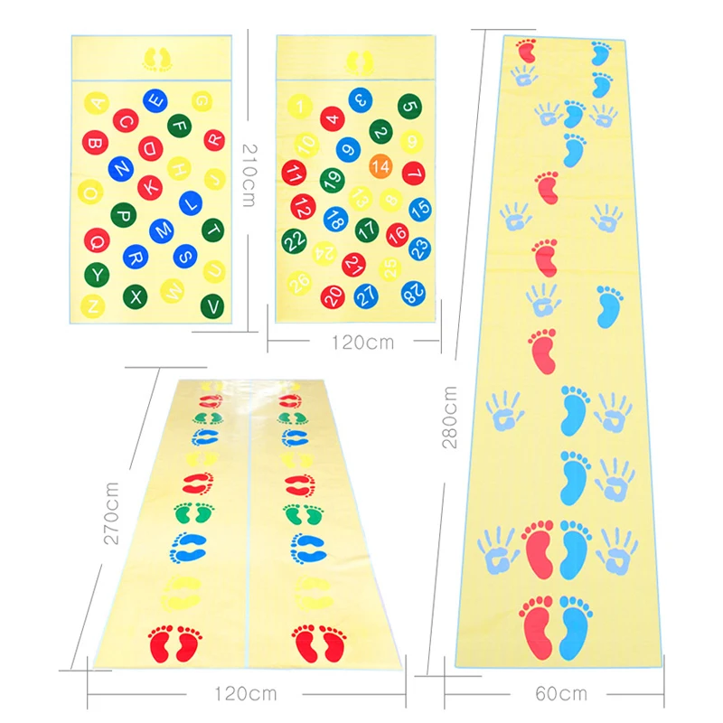 

kids Fun Play Mat Kids Hands And Feet Jumping Game Carpet Team Expand Props Indoor Outdoor Interactive Game Pads Kids Toys