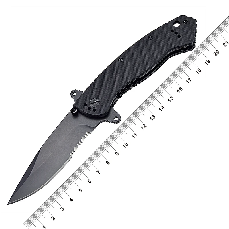 

Tekut Escort A Folding Tactical Knife 440C Blade Survival EDC Tool Outdoor Camping Hunting Knives With Cordura Pouch LK5271