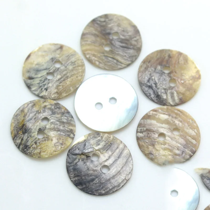 30PCS Natural Shell Sewing Buttons Color Mother of Pearl MOP Round 2 Hole Button Garment Accessories DIY 9/15MM | Дом и сад