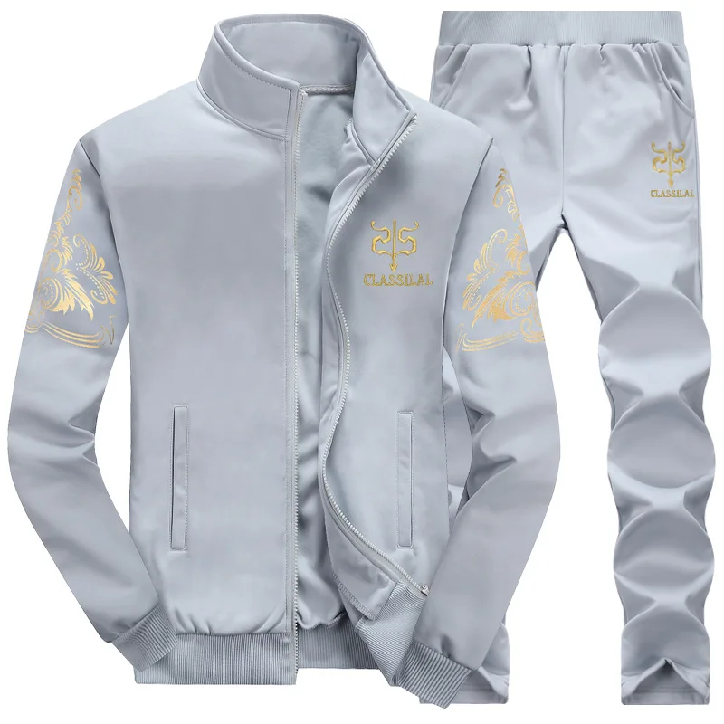 

Casual Sportswear Tracksuits Sets Gyms Sweatshirt + Sweatpants Sets Brand Male Two Piece Set Men Outfit Set Mens Tracksuits 2021