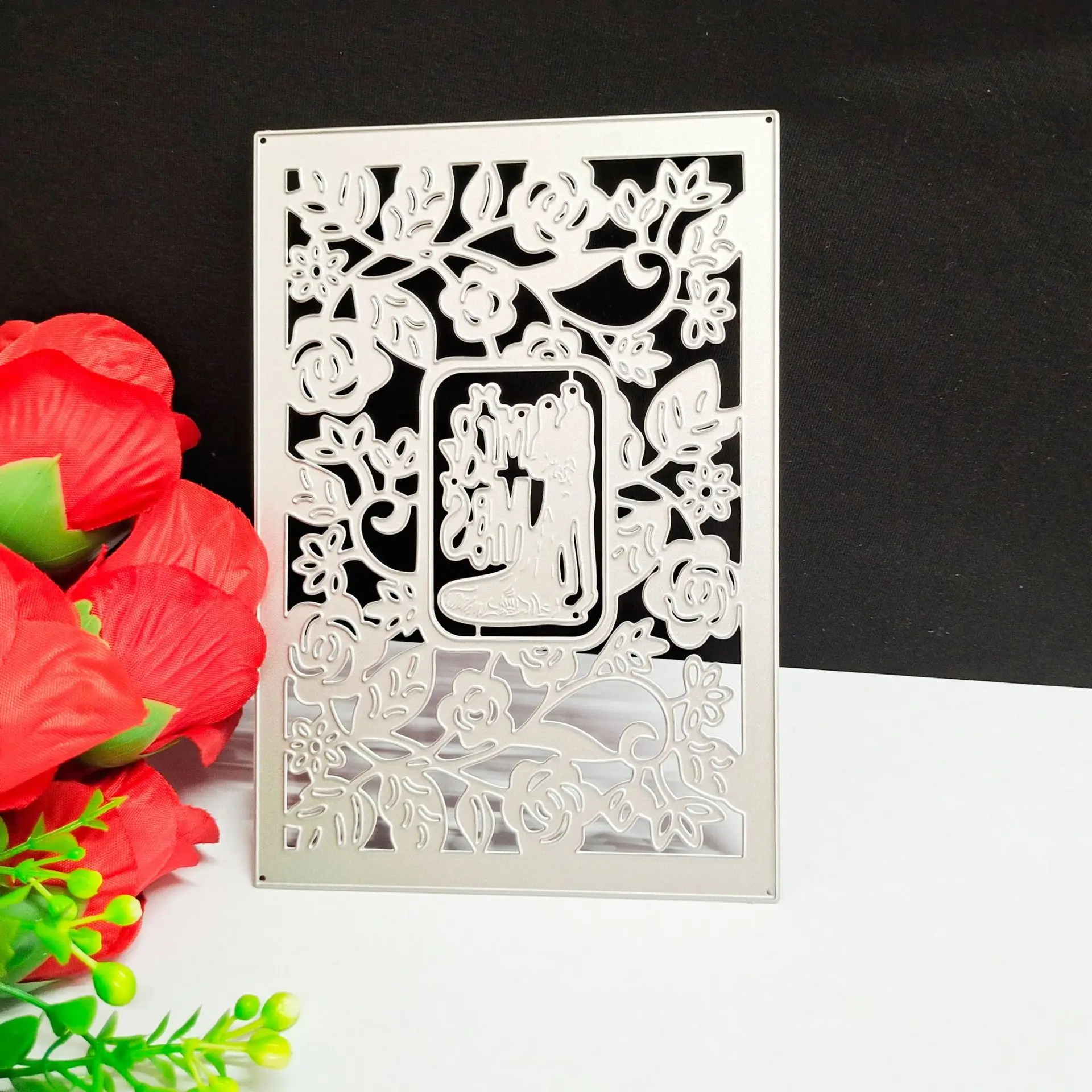 

Background Frame Stamps Seal Knife Mold for DIY Creative Greeting Card Envelope Production Scrapbooking Photo Album Decorative