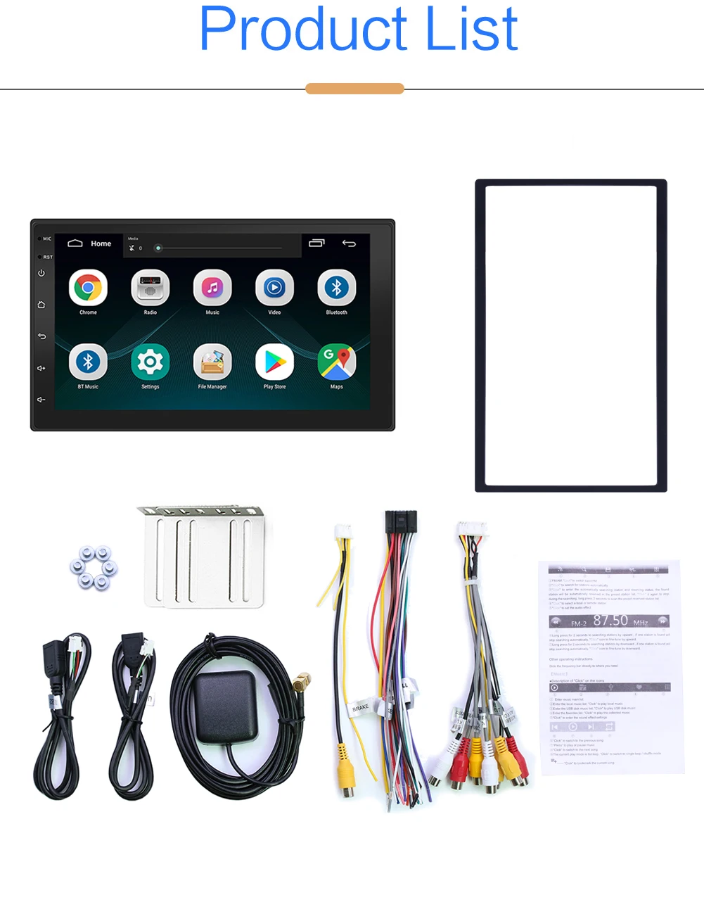 2Din " четырехъядерный Android 8,1 gps Navi Wifi DVR автомобильный стерео MP5 плеер FM Радио авторадио