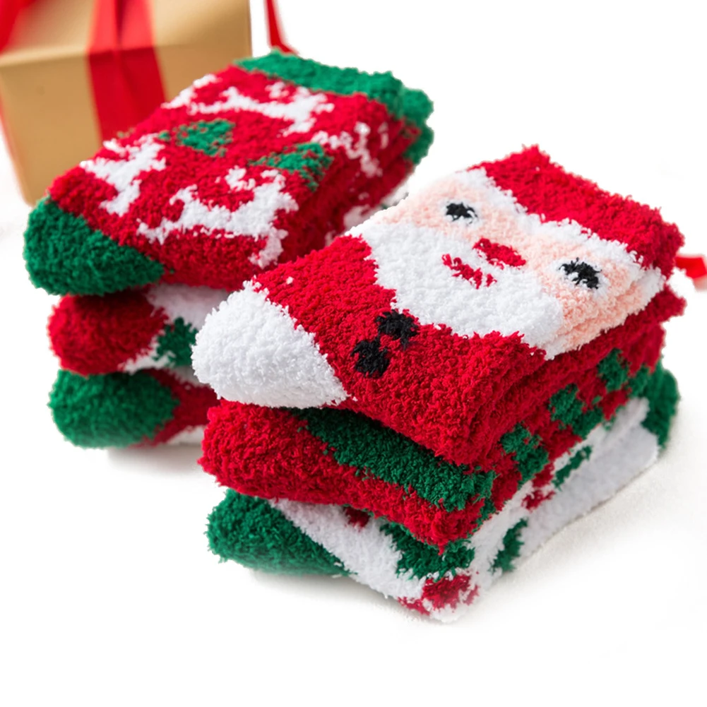 

2020 New Year Women Sock Winter Warm Christmas Socks Soft Cotton Cute Santa Claus Deer Socks Xmas Christmas Socks