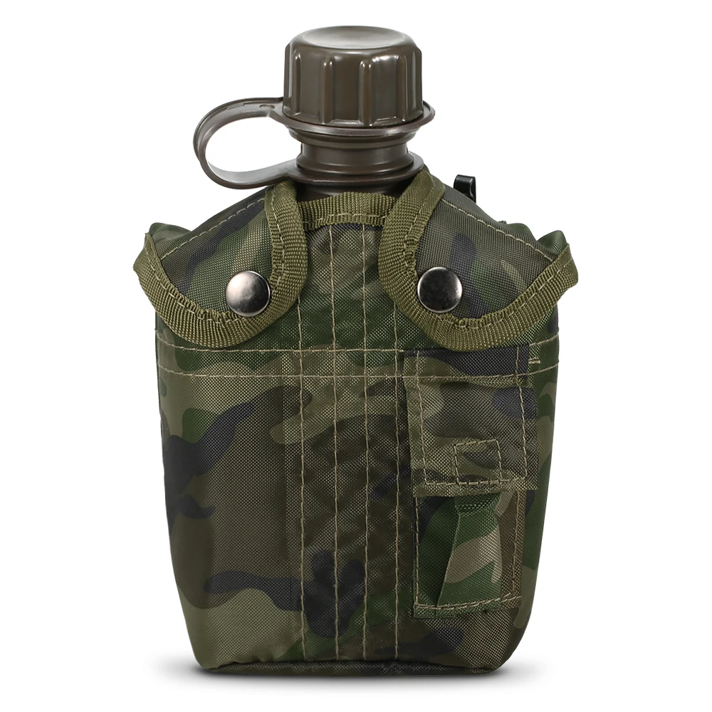 

1L Outdoor Military Canteen Bottle Camping Hiking Backpacking Canteen Kettle Survival Water Bottle Kettle with Cover