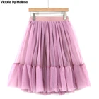 Женская фатиновая юбка, бежевая кружевная юбка-пачка длиной до колена, большие размеры, 5XL XXXXL, на заказ