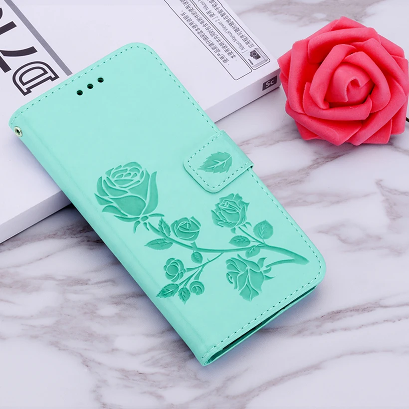 Rose Flip Wallet Leather Case For Fly Power Plus 5000 Coque Fundas Back Cover Stand Book Capa | Мобильные телефоны и