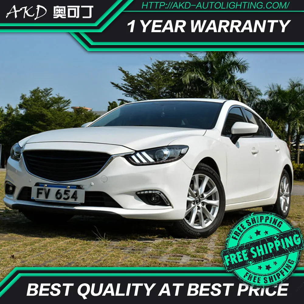 АКД автомобильного тюнинга фара для Mazda 6 Atenza 2013-2016 светодиодные фары DRL