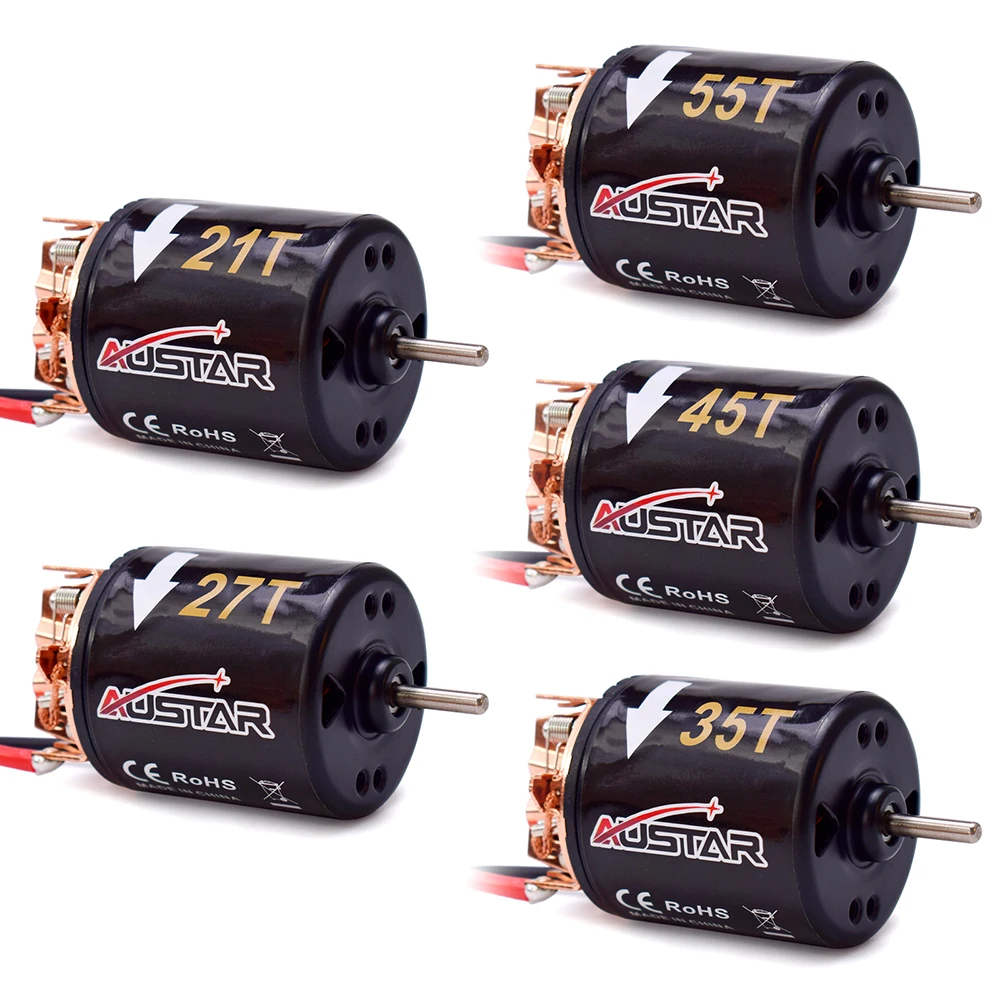 RC coche 540 cepillado Motor 21T 27T 35T 45T 55T para 1:10 RC orugas Axial SCX10 90046 Traxxas TRX4 D90 Tamiya CC01 WLtoys 12428-2
