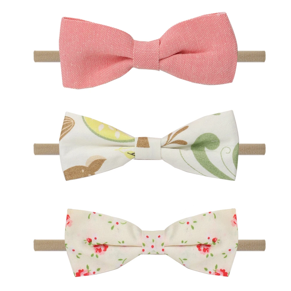 

3Pcs/lot Cute Baby Headbands Leather Lace Floral Hair Bows For Baby Girls Newborn Handmade Sweet Wedding Hair Bands Accessories