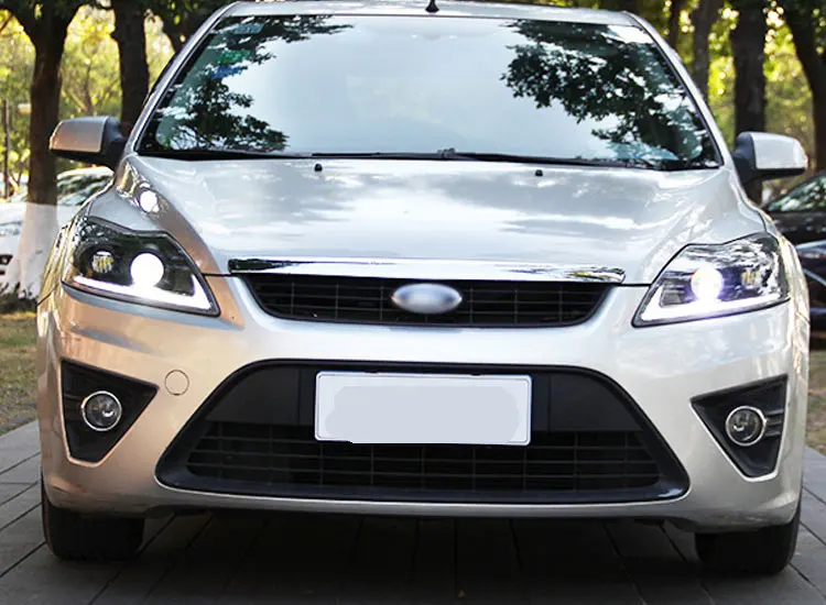2 шт. автомобильный стиль светодиодный фары для Ford Focus 2009-2013 для фокусировки Головной фонарь светодиодный DRL Объектив двойной луч H7 HID Xenon bi xenon объектив