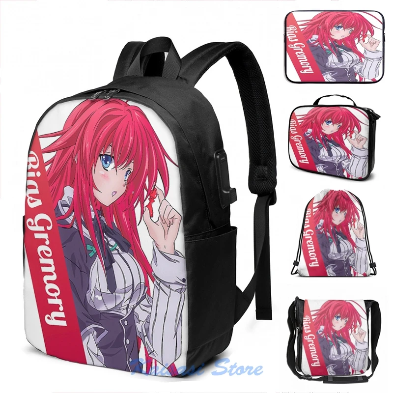 Забавный школьный рюкзак с графическим принтом Rias Gremory для мужчин и женщин